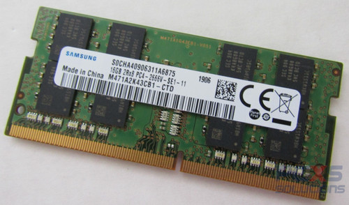 SAMSUNG, DDR4 - SODIMM - 16GB - 2R x 8 - 2666 Mbps - 1.2 V - M471A2K43CB1-CTD