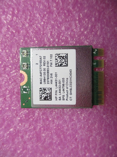 SKO-WLAN RT 11AC 2X2 +BT5 M.2 2230 - HP Genuine Replacement Spare Parts - L44796-001-HP