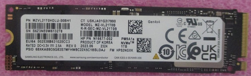SPS-SSD 1TB M.2 2280 PM9A1a PCIe LOCK - HP Genuine Replacement Spare Parts - N86020-001-HP