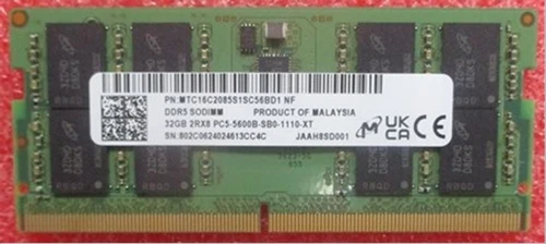 SPS-SODIMM 32GB DDR5-5600 Micron LOCK - HP Genuine Replacement Spare Parts - P08108-001-HP
