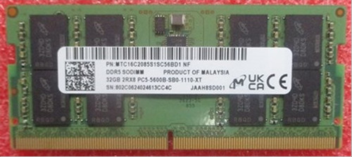 SPS-SODIMM 32GB DDR5-5600 Micron LOCK - HP Genuine Replacement Spare Parts - P21044-001-HP