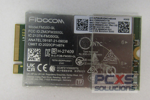 HP WWAN LTE/5G connectivity with GPS FM350-GL M.2 Module - HP Genuine Replacement Spare Parts - N00181-005-HP