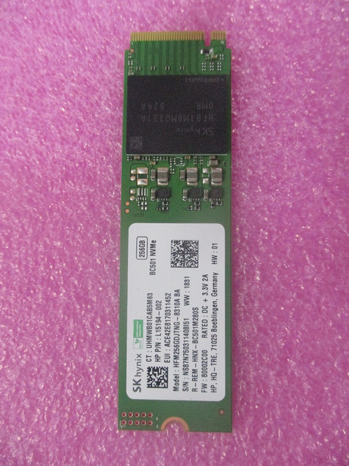 SSD 256GB 2280 PCIe NVMe Value - HP Genuine Replacement Spare Parts - L61959-001-HP