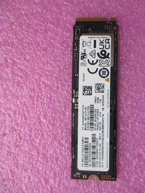 SPS-SSD 1TB M.2 2280 PM9A1 PCIe LOCK - HP Genuine Replacement Spare Parts - N02903-001-HP