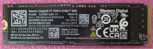 SPS-SSD 512GB M.2 2280 SN810 PCIe LOCK - HP Genuine Replacement Spare Parts - P07245-001-HP