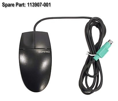 SPS-MOUSE 2 BUTTON,CARBON - HP Genuine Replacement Spare Parts - 113907-001-HP