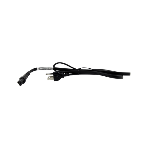 Power cord (Black) - 3-wire conductor, 18 AWG, 1.0m (3.2ft) long - Has straight (F) C5 receptacle (United States) - HP Genuine Replacement Spare Parts - 755530-001-HP