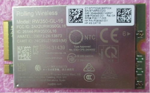 SKO-WWAN HP R15 4G LTE-A PRO FM350-GL-16 - HP Genuine Replacement Spare Parts - P08117-001-HP