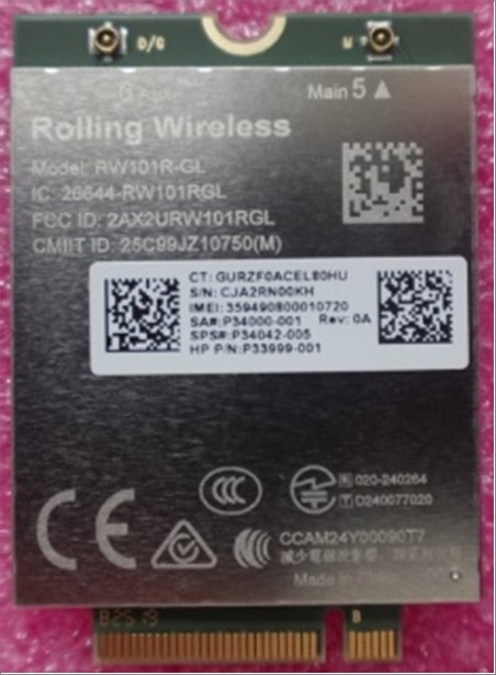 SKO-WWAN X12 LTE-A RW101R-GL - HP Genuine Replacement Spare Parts - P34042-005-HP