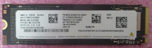 SPS-SSD 256GB M.2 2280 PCIe NVMe LOCK - HP Genuine Replacement Spare Parts - P76803-001-HP