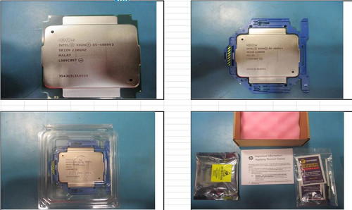 Intel Xeon E5-4669 v3 Haswell 18-core processor - 2.1GHz, 45MB Level-3 cache, Intel QuickPath interconnect (QPI) speed 5.0 GT/s, 135 watt thermal design power (TDP), socket 2011-3 / R3 / LGA2011 - HPE Genuine Replacement Spare Parts - 791916-001-HPE