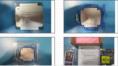 Intel Xeon E5-4627 v3 Haswell 10-core processor - 2.5GHz (25MB Level-3 cache, Intel QuickPath interconnect (QPI) speed 5.0 GT/s, 135 watt thermal design power (TDP), socket 2011-3 / R3 / LGA2011 - HPE Genuine Replacement Spare Parts - 791918-001-HPE