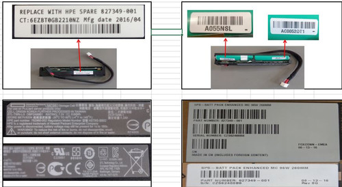 96 W Smart Storage Battery - For Generation 9 series of servers - One battery pack provides Flash Back Write Cache (FBWC) for all the drive controllers in the server - Connects to the system I/O - HPE Genuine Replacement Spare Parts - 827349-001-HPE