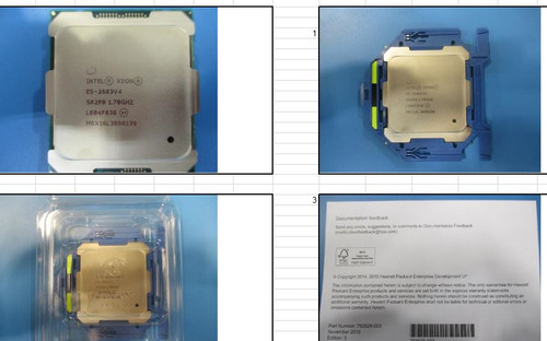 Intel Xeon E5-2603 v4 Six-Core 64-bit processor - 1.7GHz base frequency (Broadwell, 15MB Intel Smart Cache, Intel QuickPath Interconnect (QPI) speed 6.4 GT/s, 85W Thermal Design Power (TDP), FCL - HPE Genuine Replacement Spare Parts - 835599-001-HPE