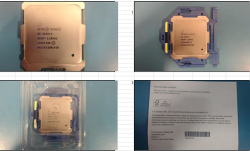 Intel Xeon E5-2630 v4 Ten-Core 64-bit processor - 2.2GHz base frequency (Broadwell, 25MB Intel Smart Cache, Intel QuickPath Interconnect (QPI) speed 8.0 GT/s, 85W Thermal Design Power (TDP), FCL - HPE Genuine Replacement Spare Parts - 835602-001-HPE