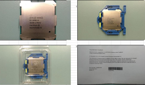 Intel Xeon E5-2650L v4 Fourteen-Core 64-bit low-power processor - 1.7GHz base frequency (Broadwell, 35MB Intel Smart Cache, Intel QuickPath Interconnect (QPI) speed 9.6 GT/s, 65W Thermal Design  - HPE Genuine Replacement Spare Parts - 835609-001-HPE