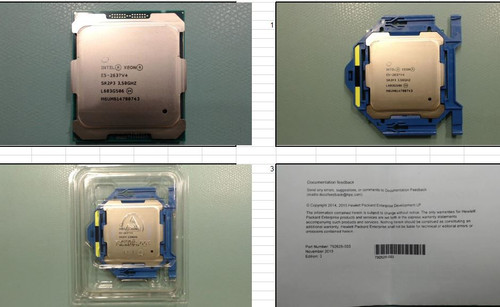 Intel Xeon E5-2637 v4 Four-Core 64-bit processor - 3.5GHz base frequency (Broadwell, 15MB Intel Smart Cache, Intel QuickPath Interconnect (QPI) speed 9.6 GT/s, 135W Thermal Design Power (TDP), F - HPE Genuine Replacement Spare Parts - 835611-001-HPE