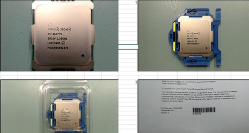 Intel Xeon E5-2697 v4 Eighteen-Core 64-bit processor - 2.3 GHz base frequency (Broadwell, 45MB Intel Smart Cache, Intel QuickPath Interconnect (QPI) speed 9.6 GT/s, 145 W Thermal Design Power (T - HPE Genuine Replacement Spare Parts - 835616-001-HPE