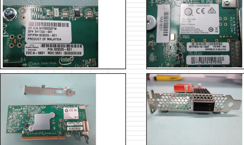 Omni-Path Adapter 1x Quad Small Form-factor Pluggable 28 (QSFP28) - Low-profile PCIe Gen3 x1 - HPE Genuine Replacement Spare Parts - 841703-001-HPE