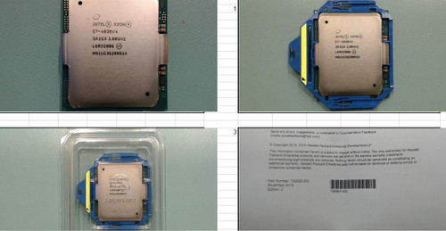 Intel Xeon E7-4830v4 Fourteen-Core 64-bit processor - 2.0GHz (Broadwell, 35MB Level-3 cache, Intel QuickPath interconnect (QPI) speed 8.0 GT/s, 115 watt thermal design power (TDP), FCLGA 2011 so - HPE Genuine Replacement Spare Parts - 858198-001-HPE