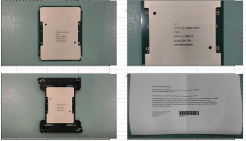 Intel Xeon Phi 7210 sixty-four cores, processor - 1.30GHz (Knights Landing, 32MB Level-2 cache, 215 watt thermal design power (TDP), socket SVLCLGA3647 - HPE Genuine Replacement Spare Parts - 867568-001-HPE