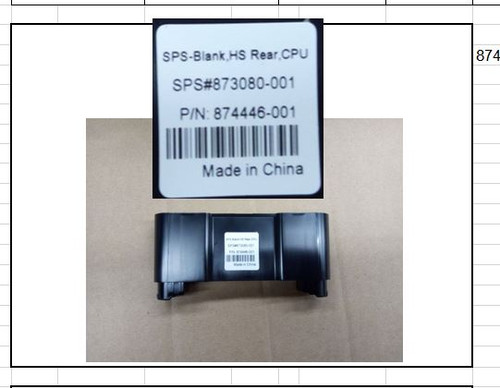 Rear heatsink blank for Synergy 480 Gen10 - HPE Genuine Replacement Spare Parts - 873080-001-HPE