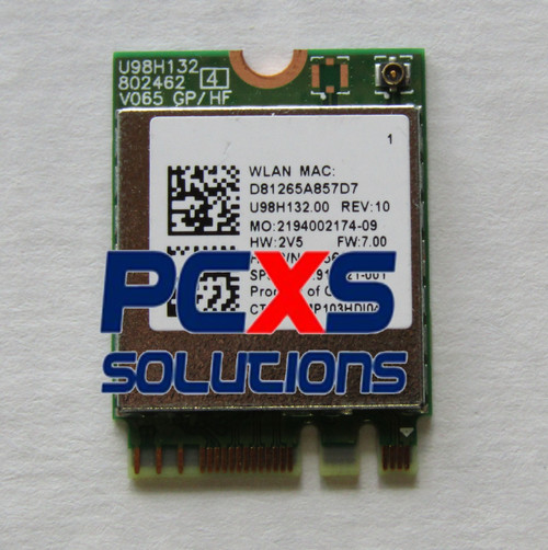 WiFi HP RTL8821CE 802.11ac BT4.0 PCI-e WLAN Adapter - 915621-001