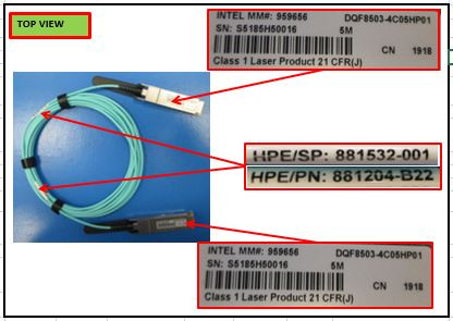 Cable, 5M, 100GB, Quad-Small Form-Factor Pluggable (QSFP), 28, Omni-Path Architecture (OPA) PC2 Optical - HPE Genuine Replacement Spare Parts - 881532-001-HPE
