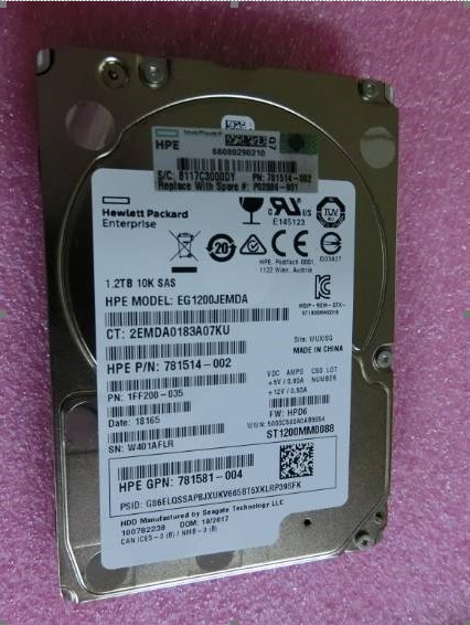 1.2TB Hard Drives - 2.5-inch Small Form Factor (SFF), 10000 rpm, Read Write (RW), Non-hot-plug (NHP), Digitally Signed Firmware (DS) - HPE Genuine Replacement Spare Parts - P02886-001-HPE