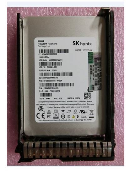 800GB SATA Solid State Drive (SSD) - NVMe, Mixed Use (MU), Smart Carrier (SC2), Digitally Signed Firmware (DS) - HPE Genuine Replacement Spare Parts - P13826-001-HPE