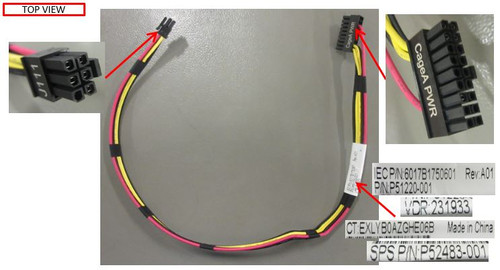SPS-CBL,Cage110SFFpowercable - HPE Genuine Replacement Spare Parts - P52483-001-HPE