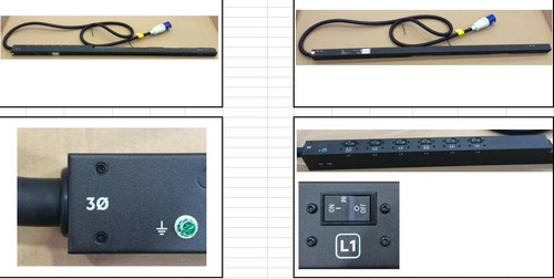 Power Distribution Units (PDU) 17.3kVA 208V 3P 24ot NA/J M/S - HPE Genuine Replacement Spare Parts - 870124-001-HPE