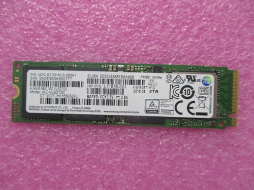 SPS-HP SSD 2TB TLC PCIe3x4 NVMe M2 - HP Genuine Replacement Spare Parts - L66589-001-HP