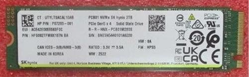 SKO-SSD 2TB PCIe-5x4 2280 M.2 - HP Genuine Replacement Spare Parts - P33282-001-HP