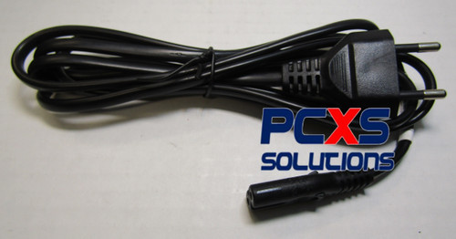 Power cord (Black) - Two conductor, 1.8m (6.0ft) long - Has straight (F) C7 receptacle (For 220V... - 8121-0514