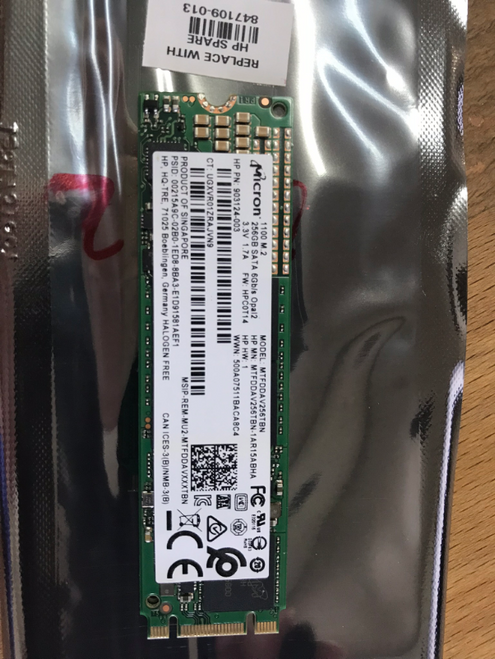 HP SSD256GB 2280M2PCIe3x4SS NVMeTLC CN - 847109-013