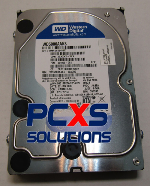 500GB SATA (3Gb/s) hard drive - 7,200 RP - 490684-001