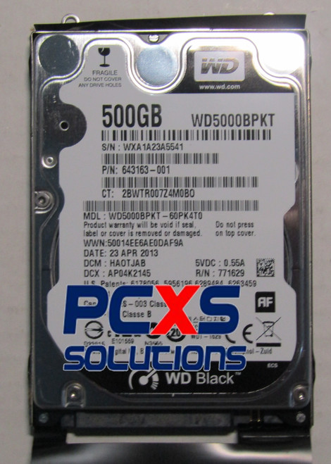 SPS-HDD,500GB,7200RPM,SATA,WD MX375M - 643163-001