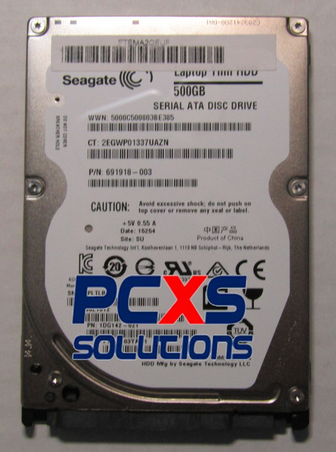 500GB SATA hard disk drive - 5 400 RPM 2.5-inch form factor - 691918-003