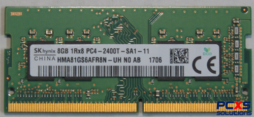 Hynix unbuffered SO-DIMM non-ECC DDR4 2400MHz 260Pin with 8GB capacity - HMA81GS6AFR8N-UH