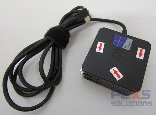 HP Smart AC power adapter (45 watt, wall-mount) - USB type-C connector, non-power factor correcting (NPFC) - 828769-001-B