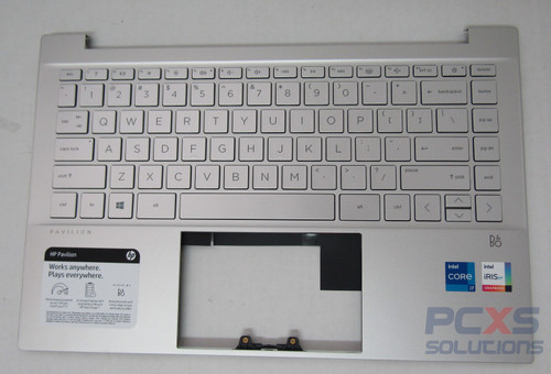 HP TOP COVER WITH KEYBOARD NATURAL SILVER BL US - M16649-001