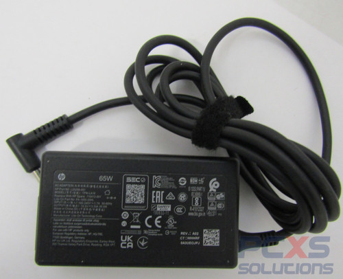 HP Smart AC power adapter (65 watt) - 4.5mm barrel - used pull - 710412-001-B