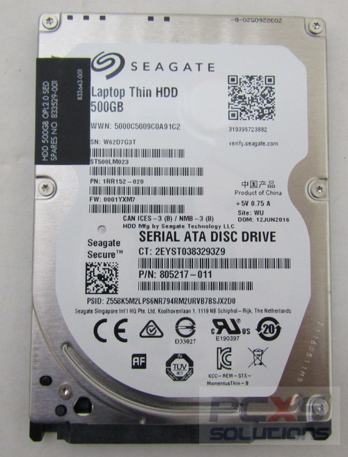 HP SPS-HDD 500GB 7.2K 2.5in OPAL2 SED - 833529-001