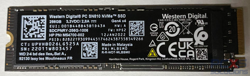 hp SSD 512GB, WESTERN DIGITAL PC SN810 NVME - M54701-002