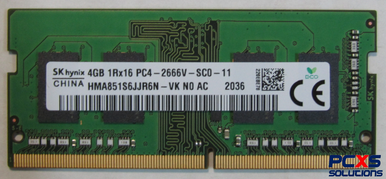 HYNIX 4GB SODIMM 1RX16 PC4-2666V-SC0-11 - HMA851S6JJR6N-VK