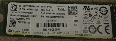 HP 512GB M.2 2280 PCIe Gen4x4 TLC SSD - M17436-002