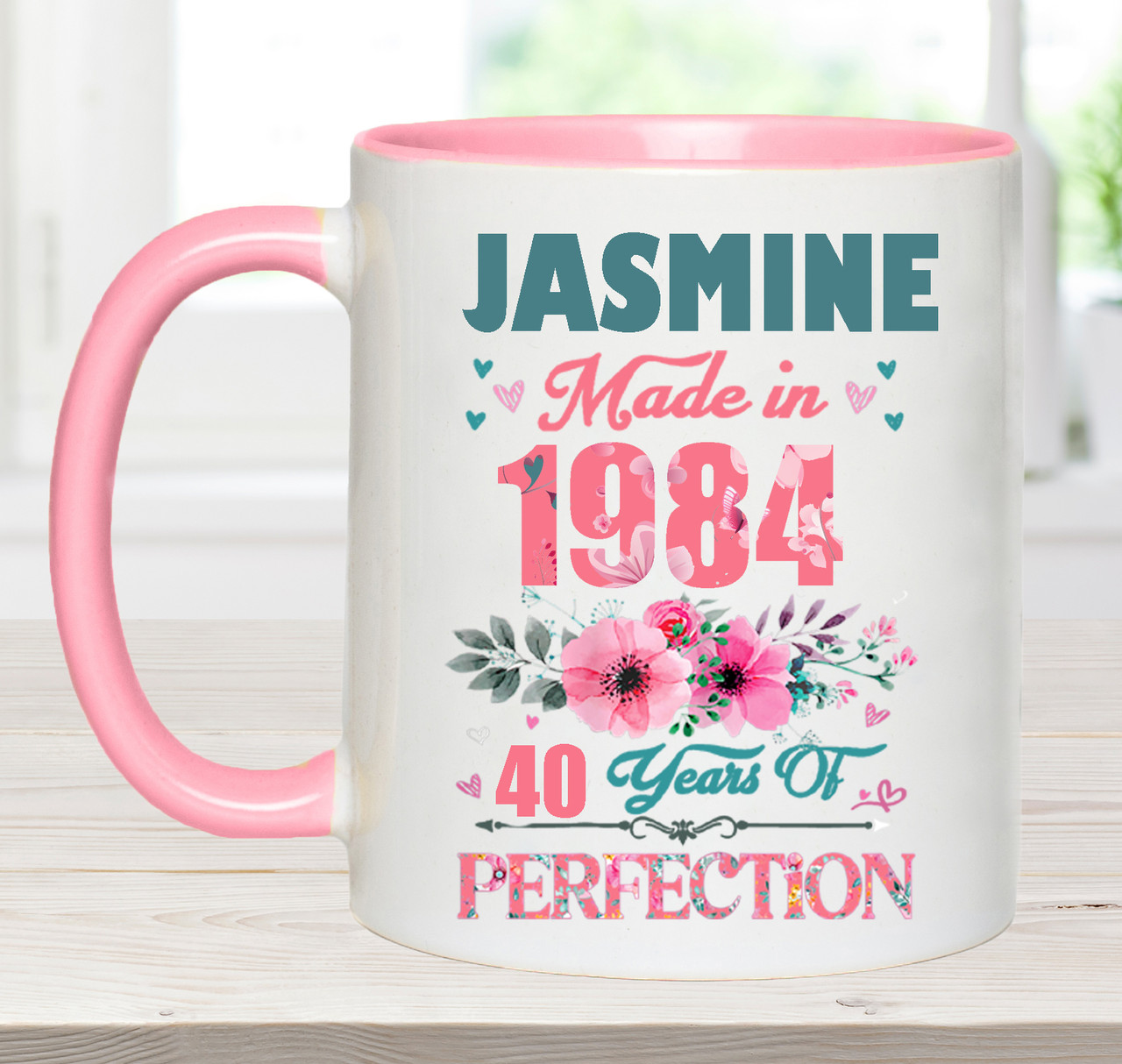 Gift Mug : 40 Years of Being Awesome 40th Birthday Flower Girl