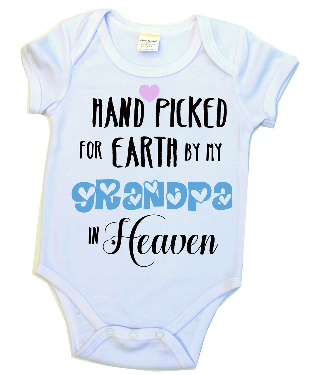 Hand Picked For Earth By My Grandpa In Heaven Baby Suit Tootsie Tees