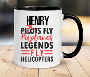 Helicopter Hero Personalised Mug Present